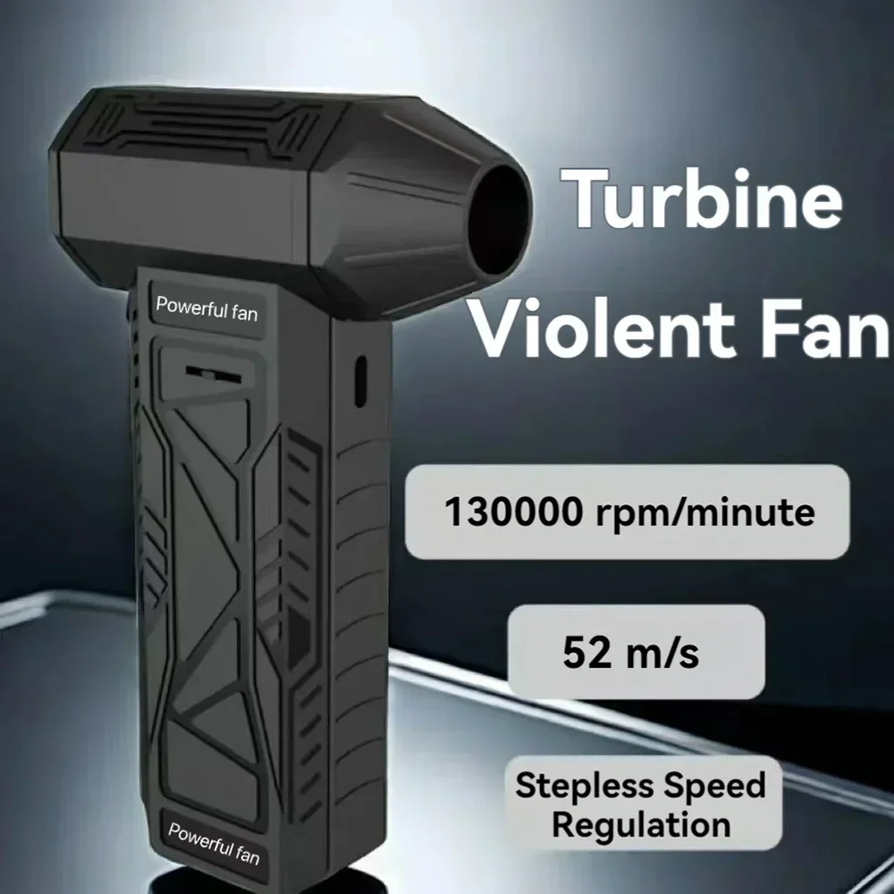 

7.4V 130000RPM Brushless Mini Turbo Jet Fan Air Blaster 4000mAh Wireless Air Gun Rechargeable Blower Portable Fan Cross Jet Gun