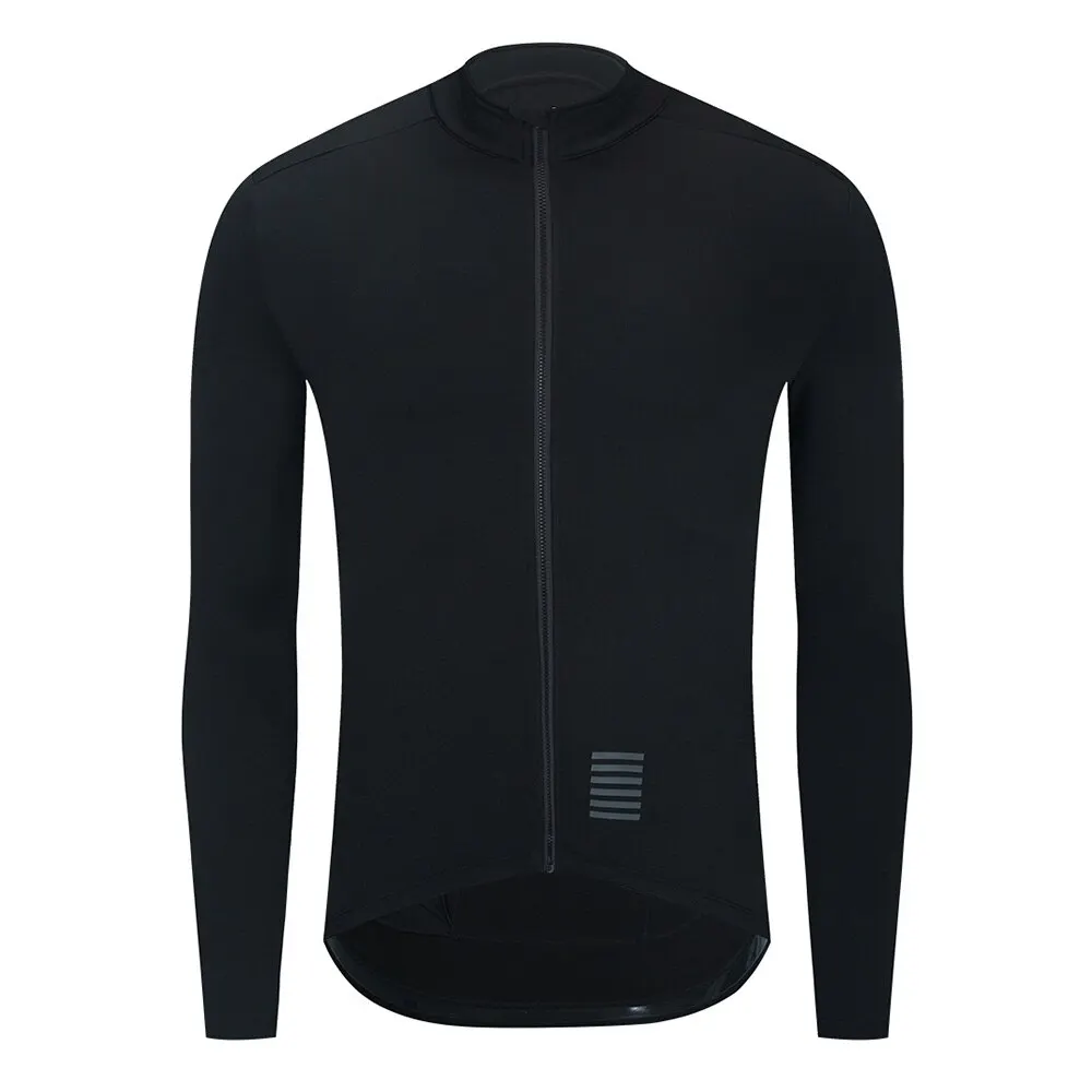 Ykywbike Winter Cycling Jersey Men Thermal Fleece MTB Bicycle Clothing Long Sleeve Warm Road Tops Bike Cycling Jersey For 5-15℃