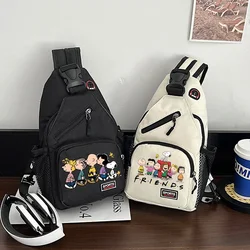 Snoopy Bag Chest Pack Womens Men's Korean Version Crossbody Bag Outdoor Children Sports Casual Sling Backpack Trend Gifts