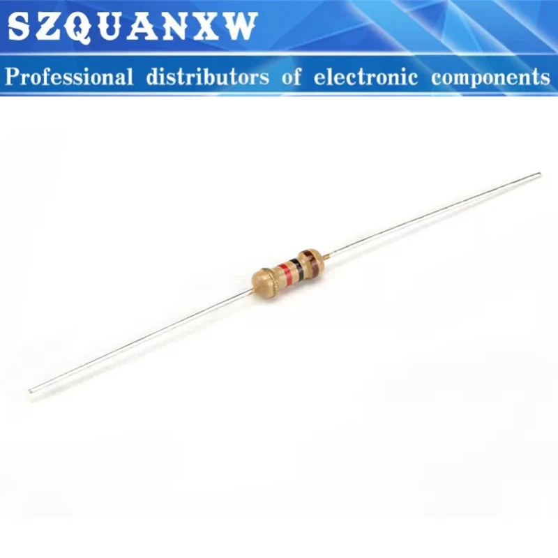100pcs/lot 1/2W Carbon Film Resistor 5% 1R-10M 10R 22R 47R 100R 150R 470R 1K 3.3K 10K 22K 220K 470K 0.1 0.22 470 ohm 0.5W