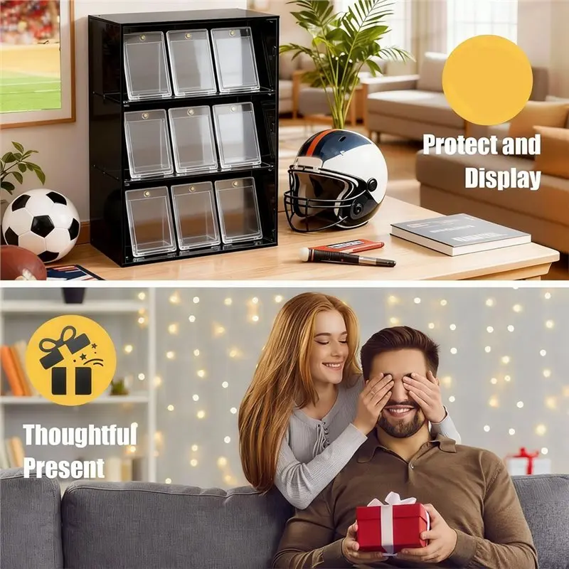 Excellent-10 Pack 75Pt Magnetic Card Holder, Sports One Touch Card Holders , Trading Magnetic Case For Baseball Game Collector