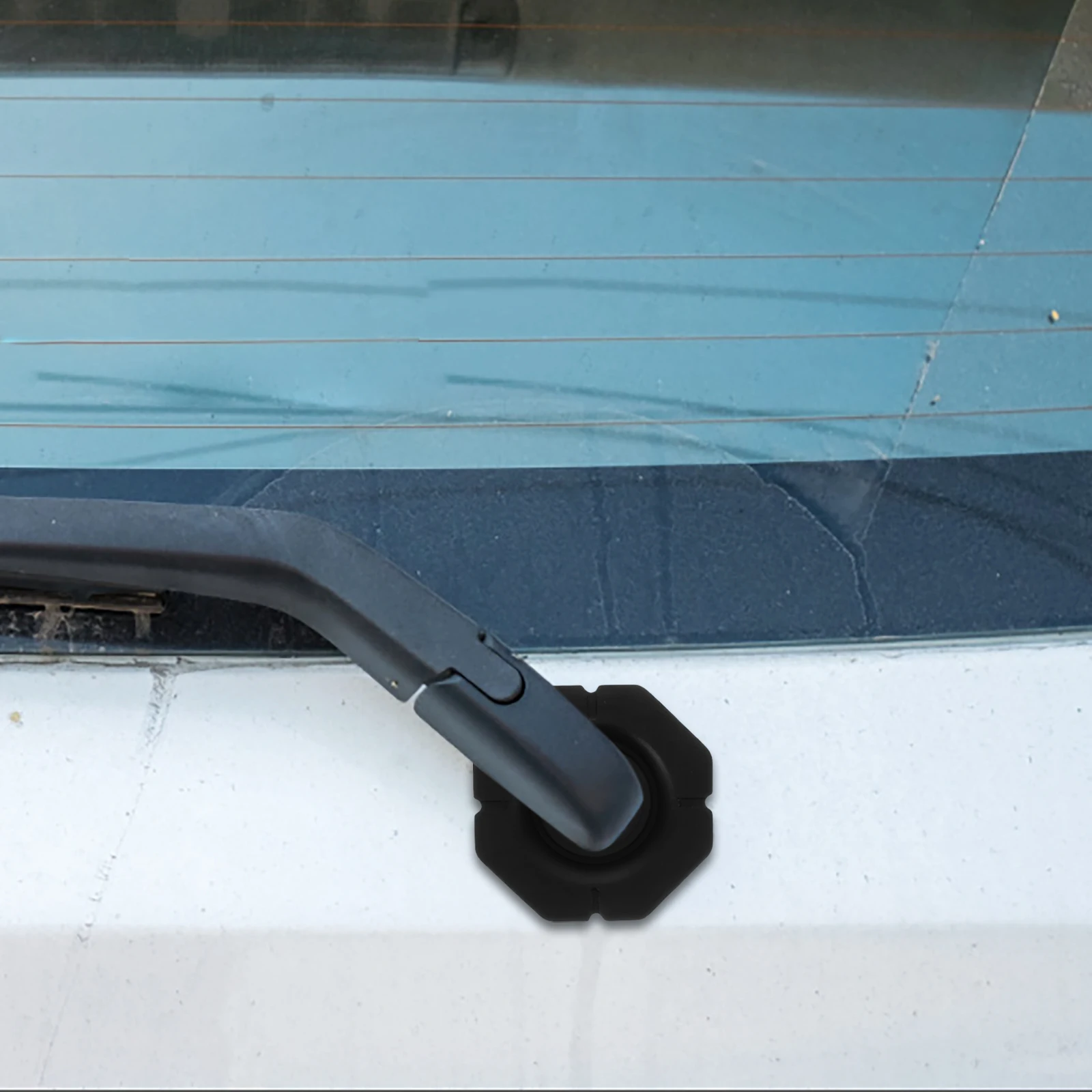 

4 Pcs Wiper Protective Cover Silicone Arm Hole Car Windshield Protector Wipers Pad Black Front