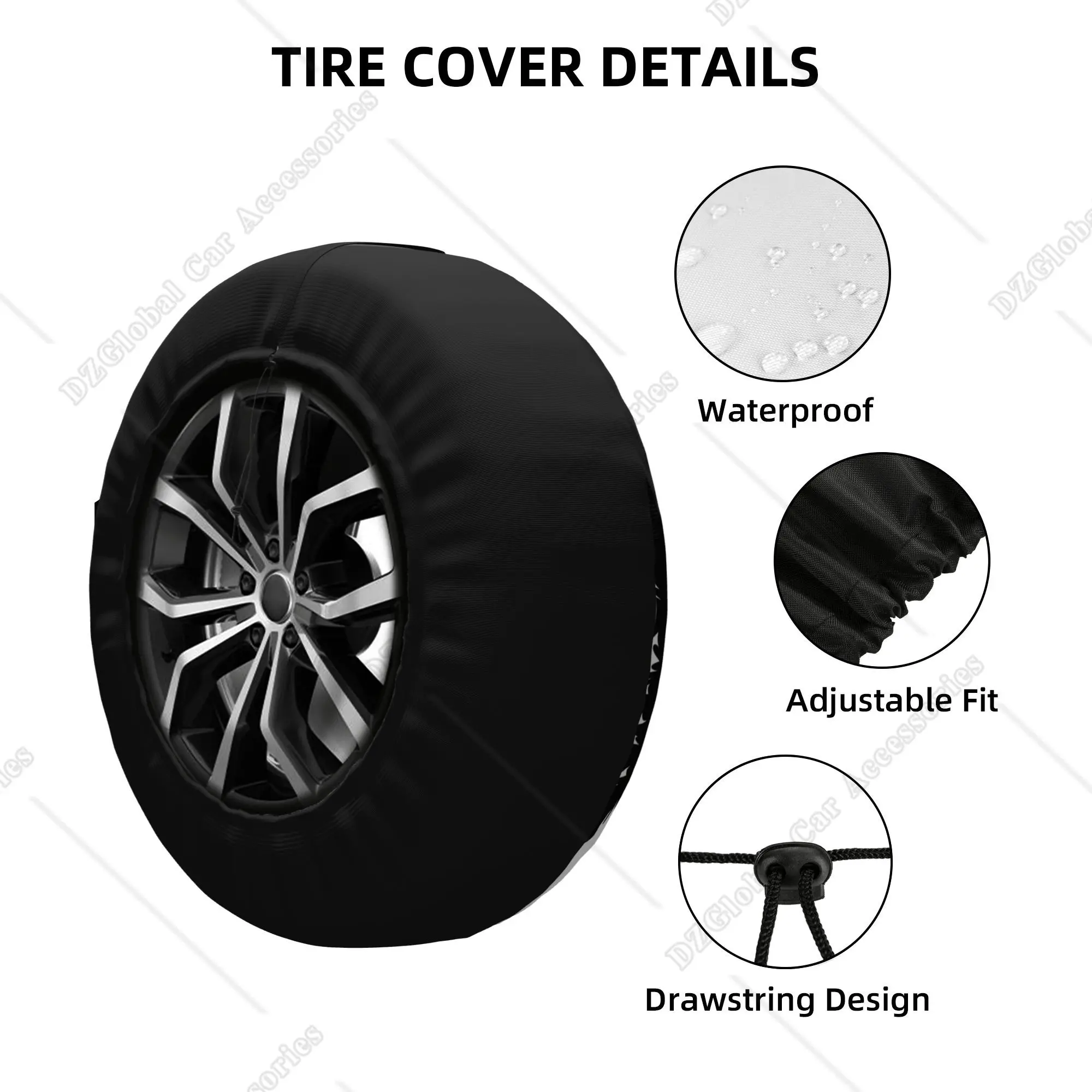 Abstract Moon Spare Tire Cover Mountain Tree Waterproof Dust-Proof Universal Spare Wheel Tire Covers Fit for RV 14 15 16 17 Inch