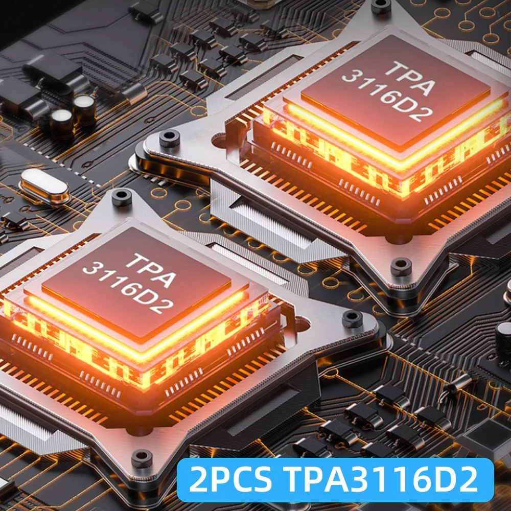 Bluetooth 5.3 Mini TPA3116D2 Усилитель мощности класса D 2,0 Аудиоусилитель 100 Втx2 200 Вт с микрофоном Оптический коаксиальный вход