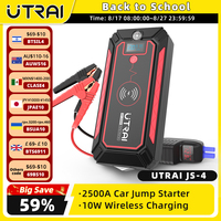 UTRAI 2500A Car Battery Starter Portable Power Bank 10W Wireless Charger LED Light Safety Hammer Car Jump Starter