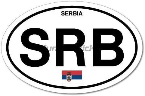 

Country Code Sticker Flag SRB CH AL RUS JP DR VN BVI NZ Bumper Water Proof Vinyl Self-adhesive Decal