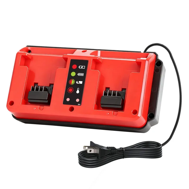 

Rapid Charging Station 2-Port Lithium Battery Charger Compatible for Milwaukee 18V Lithium Batteries Multi-Tool Charging Station