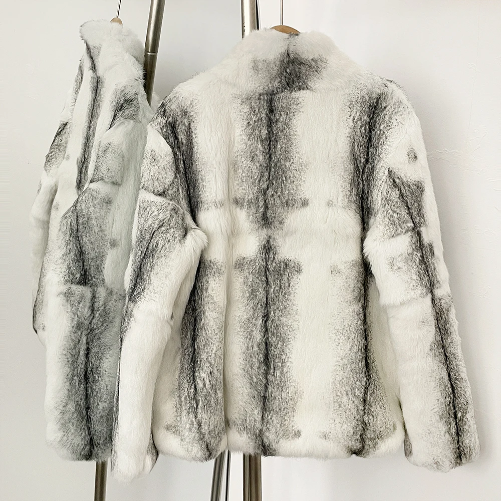 OFTBUY Natural Fur Jacket Warm Real Rabbit Fur Coat Thick Woman Clothing Female Fur Furry Outerwears Women's Winter Parka