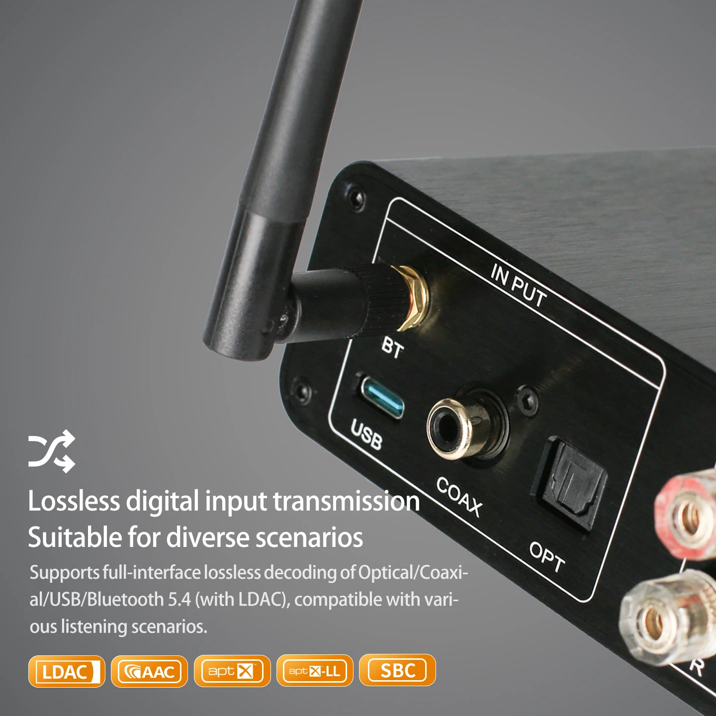 Wzmacniacz mocy cyfrowy Hi-Fi YJCO D816 o wysokiej wierności, 300W*2, Bluetooth, bezstratny wzmacniacz audio domowy, układ ACM8816 z azotku galu. — zdjęcie produktu 5