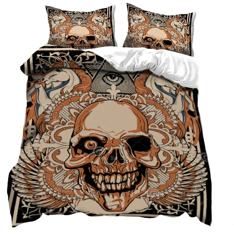 

Creepy Cartoon Horses And One-eyed Skeletons Duvet By Ho Me Lili Bedding Set Dress Up The Bedroom