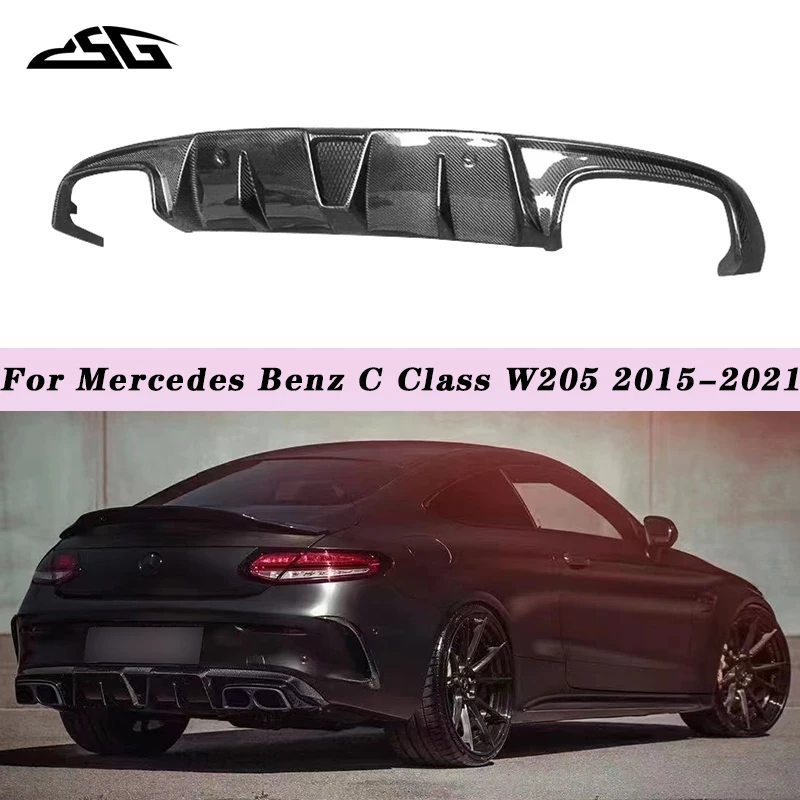 

Suitable for Mercedes-Benz C-Class W205 C43 C63 Two Door Modified Rear Lip Carbon Fiber Rear Shovel Tail Lip Surround Accessorie