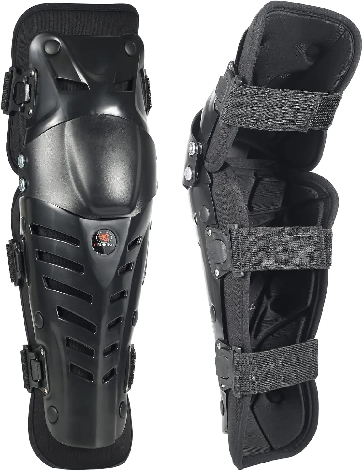 

Movable Knee Shin Guard Pads 3 Sections Adjustable Breathable Knee Pads Protector Armor for Motorcycle Cycling Racing Long Leg