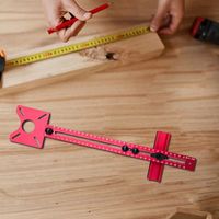 Aluminum Alloy Drill Punch Locator Detachable Metric/Inch Cabinet Hardware Jig Template Adjustable Drilling Positioner Tool