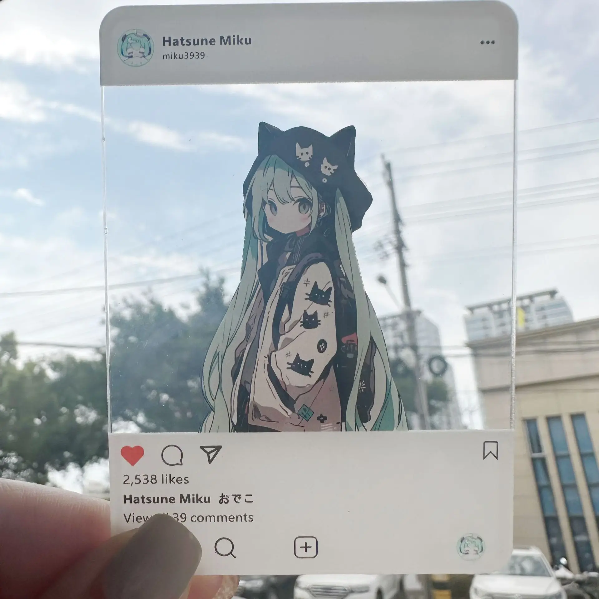 Multiple styles Anime Hatsune Miku Q Version kawaii Acrylic transparent card Model Desk Decor doll Toy Collect Gifts