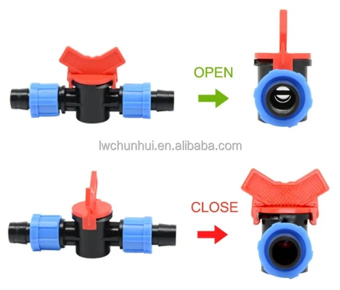 202516mm 오프테이크 밸브 바이패스 마이크로 드립 관개 시스템 드립 밸브 미니 드립 밸브 (농업용 관개)