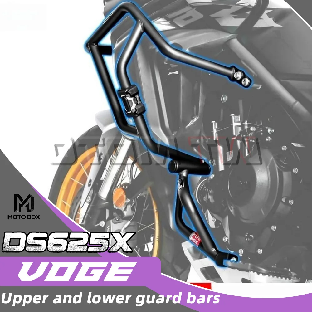 

Защитные бамперы из нержавеющей стали VOGE DS625X, верхний и нижний бамперы, трехсекционные боковые кофры из алюминиевого сплава для DSX625, D625SX
