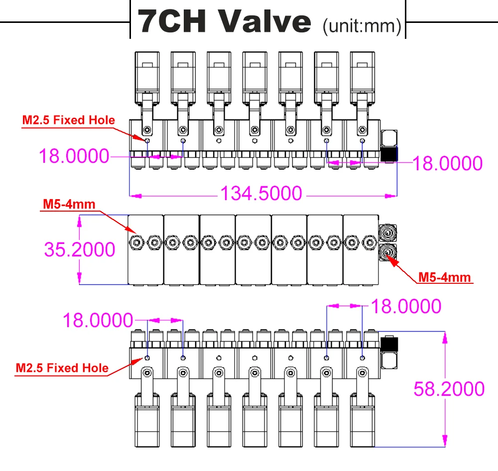 RC Hochdruck-Hydraulik-Drehventilblock mit 4 mm Düse 1/2/3/4/5/6/7/8 Kanäle für Bagger-Technikfahrzeugmodell – Detail 16