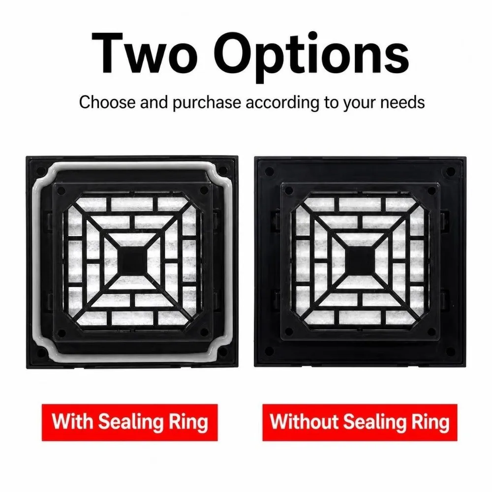 Air Ventilation System ABS Vent Grille Waterproof Dustproof Vent Filter Black Air Vent Electric Cabinet