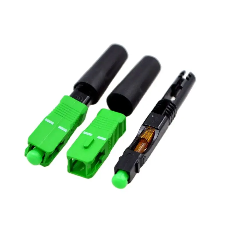 200PCS NEW Hot Sell Optic Fiber Fast Connector SC/APC FTTH Single Mode  Quick Cold Connector Special Wholesale