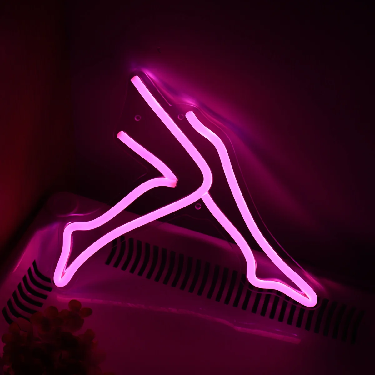 Imagem -04 - Led Wall Neon Sign Light para Decoração Menina Bonita Lady Legs Art Sala Galeria Festa Clube Hotel 10.02 8.58 1pc