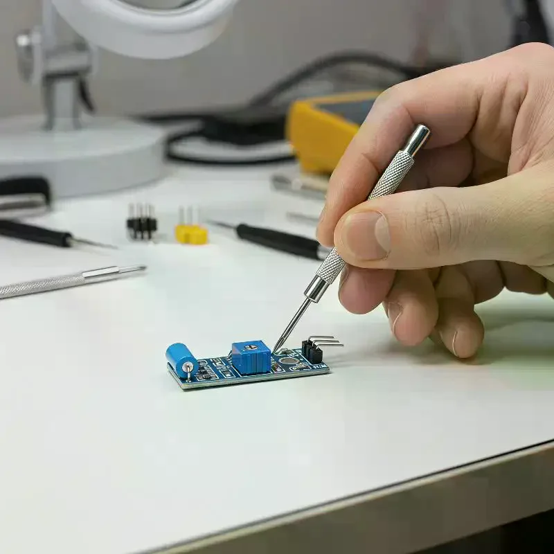Normally Closed Vibration Sensor Module Adjustable Sensitivity 2/4/6Pcs for Door Window Anti-theft Alarms