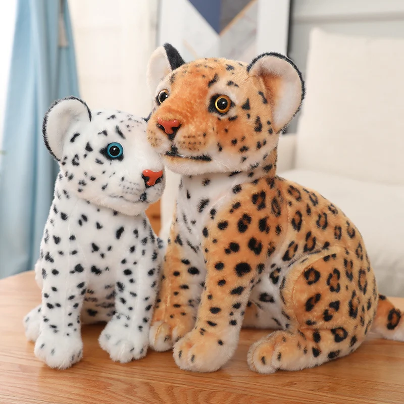 Bonito Simulação Snow Leopard Brinquedo De Pelúcia, Animal De Pelúcia, Adorável Leopardo Lifelike, Acompanhar Boneca, Decoração De Presente De Aniversário, 32cm