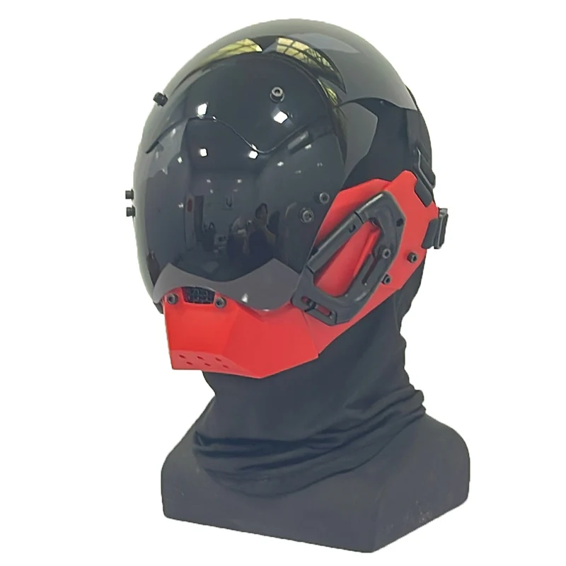 

JAUPTO Cyberpunk Mask Playing Cosplay Robocop of the Future Futuristic Cool Standard Model Science Fiction for Halloween Party