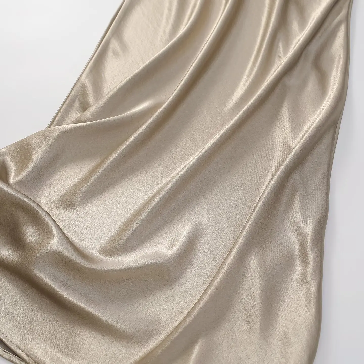 TFAFXY Eleganter Schicker Satin-Rock für Damen mit Elastischem Bund Langer Gerader Rock Neue Mode 2026 Herbst-Feiertags-Partyrock – Detail 6