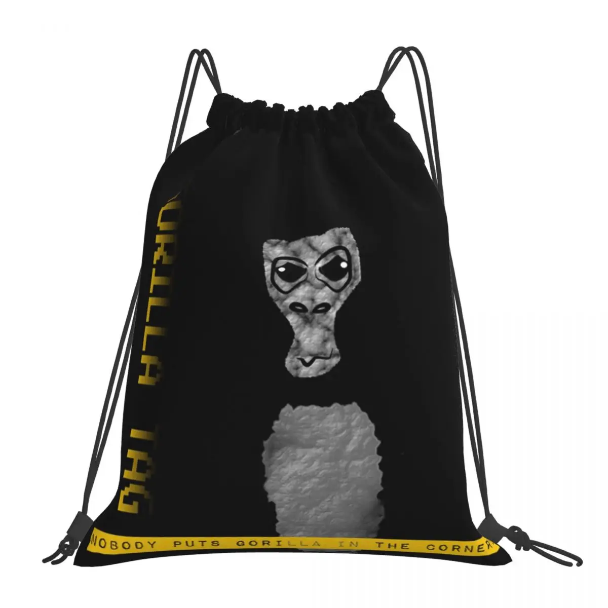 

Gorilla Tag Monkey Backpacks Portable Drawstring Bags Drawstring Bundle Pocket Shoes Bag Book Bags For Man Woman Students
