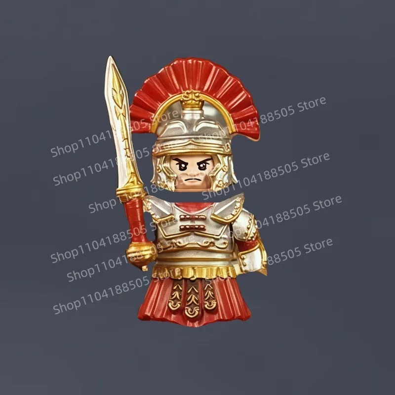 

Конструктор MOC: Мини-фигурка римского гладиатора, сборная модель, украшение, аниме-мультяшная игрушка, коллекционный подарок на праздник