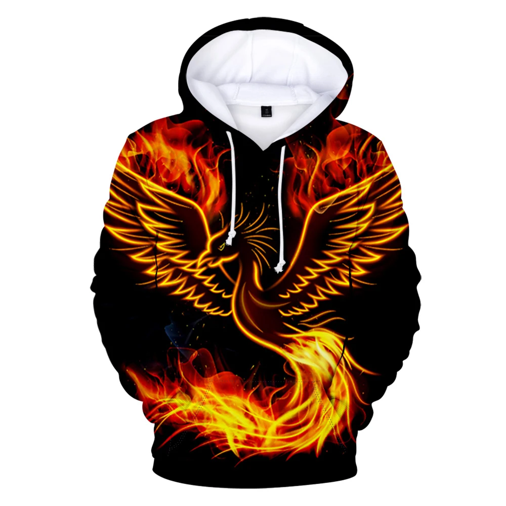 

Hoodie men and women Phoenix pure cotton 3D digital printing trend high street heavyweight long sleeve sweatshirt