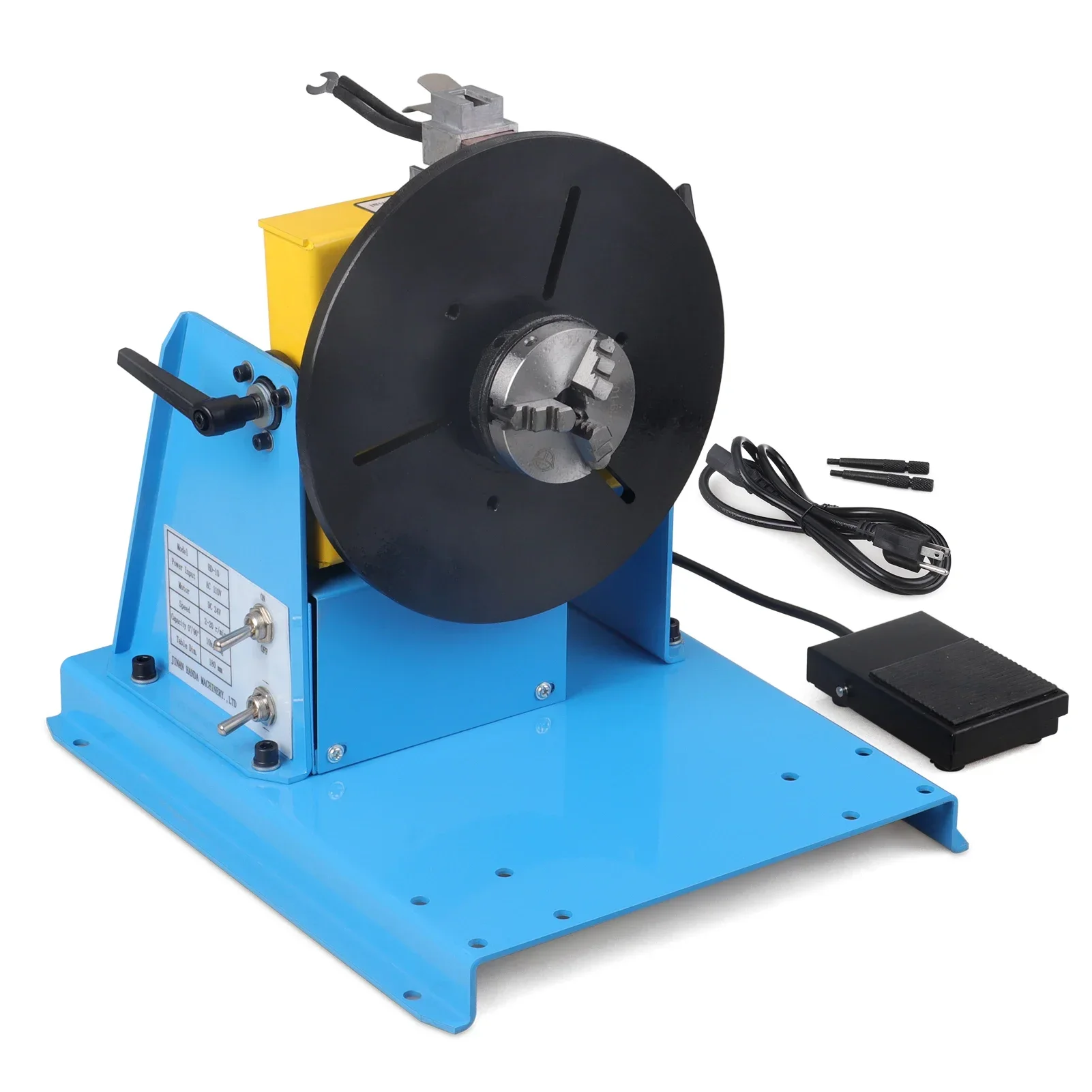 10KG Rotary Welding Positioner With 65 chuck Turntable Table High Positioning Accuracy Suitable for Cutting, Grinding, Assembly