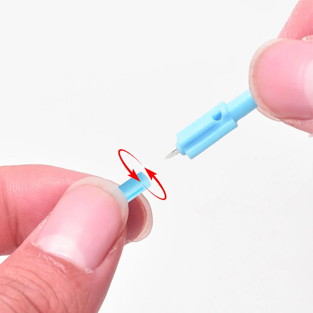 200Pcs 21G Blood Collection Sterile Bloodletting Pen Disposable Lancet Pen Three-needle Pen Multi-four Head Bloodletting Needles