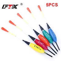 FTK 5pcs/lot Size 5g Fishing Float Fir Floats for Carp Fishing Buoy Bobber Fishing Light Floats Multicolor 16.5cm