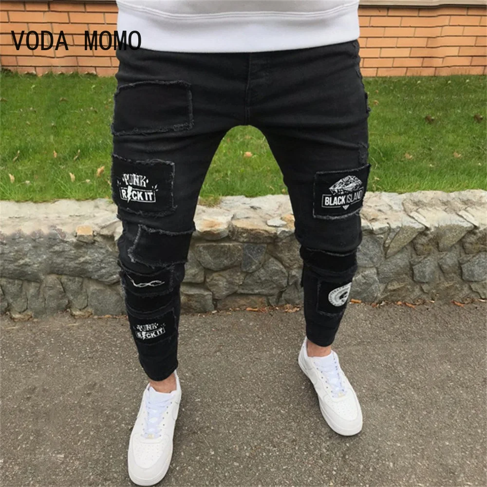 

Mens Pants High Waist men jeans Zipper Stretch Jeans Casual Slim Fit Trousers Male Pencil Pants Denim Skinny Jeans for Men