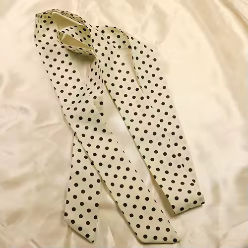 Fashion Dot Ribbon Silk Scarf Women Thin Neck Scarves Lady Small Shawls Bandana Narrow Female Neckerchief Dress Accessories - Image 14