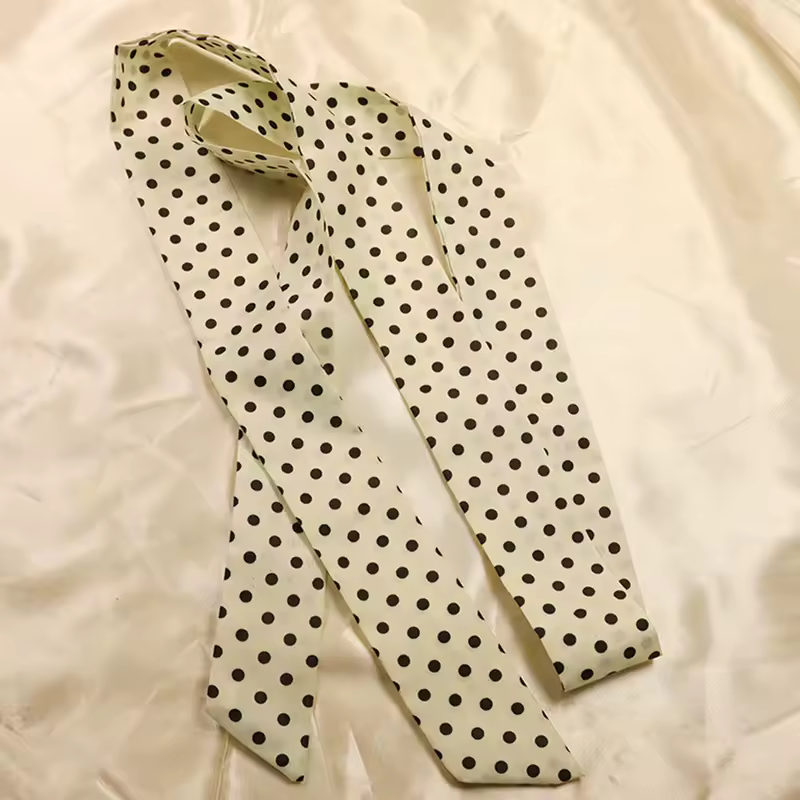 Fashion Dot Ribbon Silk Scarf Women Thin Neck Scarves Lady Small Shawls Bandana Narrow Female Neckerchief Dress Accessories - Image 14