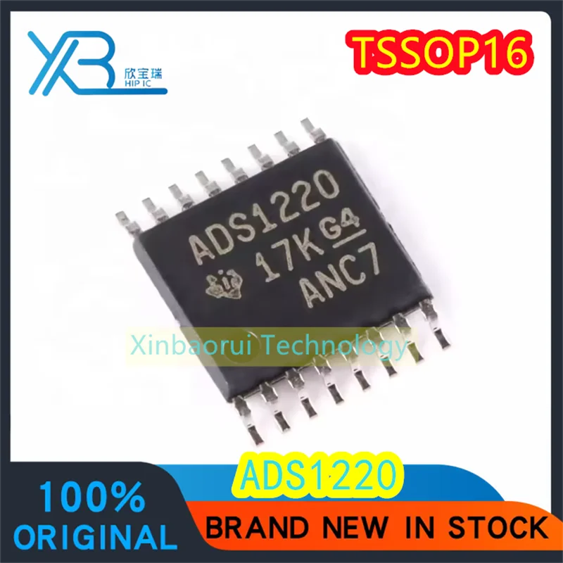 

ADS1220IPWR ADS1220 TSSOP16 24-bit Analog-to-Digital Converter Chip, Original IC Brand New Spot, 1 PC, 5 PCs