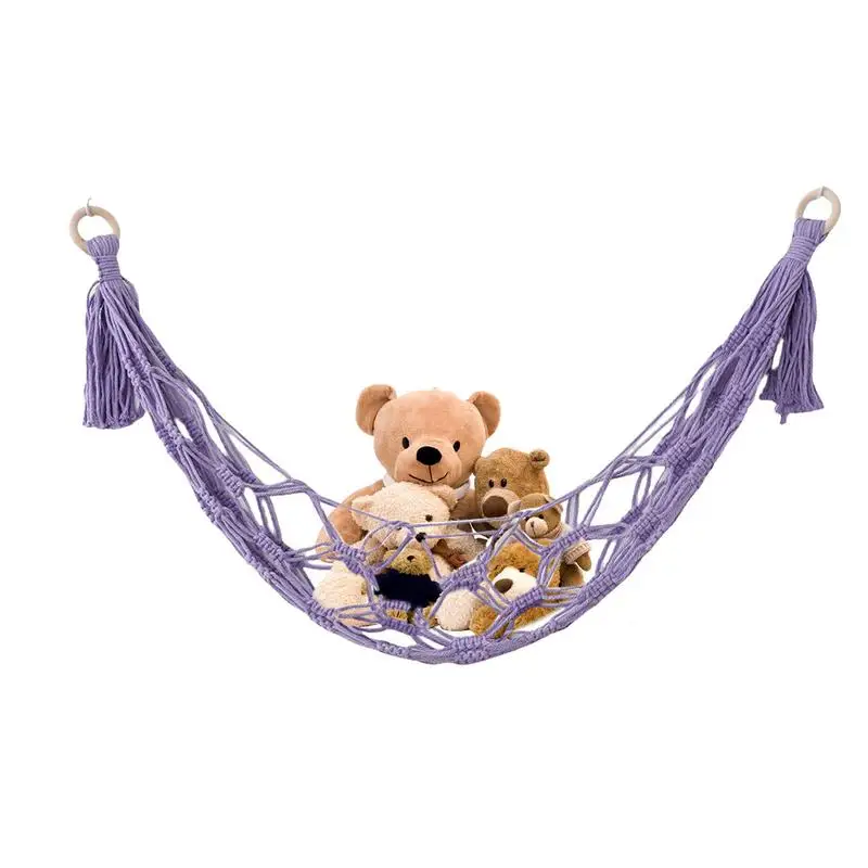 1pcs Large Toys Storage Bag Baby Kids Plush Dolls Toys Organizer Net Children Bedroom Plush  Kids Bedding Toys Hammock Mesh