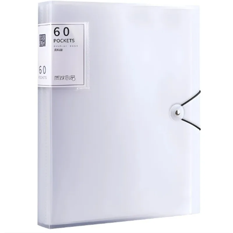 60 Pocket A4 Folder, Suitable for A4 Sized Documents and Paper PP Material High Transparency and Waterproof Convenience
