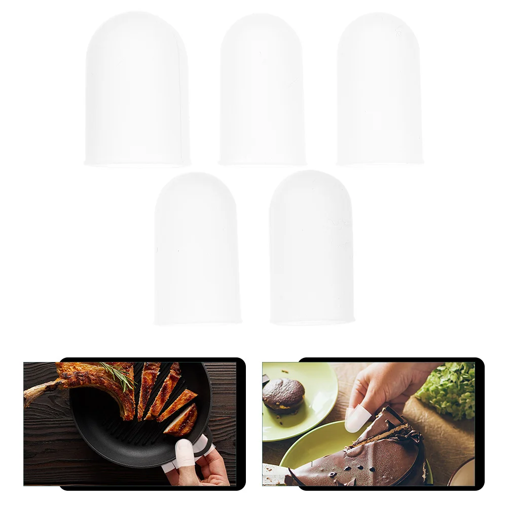 

Silicone Finger Protector Anti-slip Thermal Insulation Cover Wear Resistant Finger Support Comfortable Elastic Daily Use Health