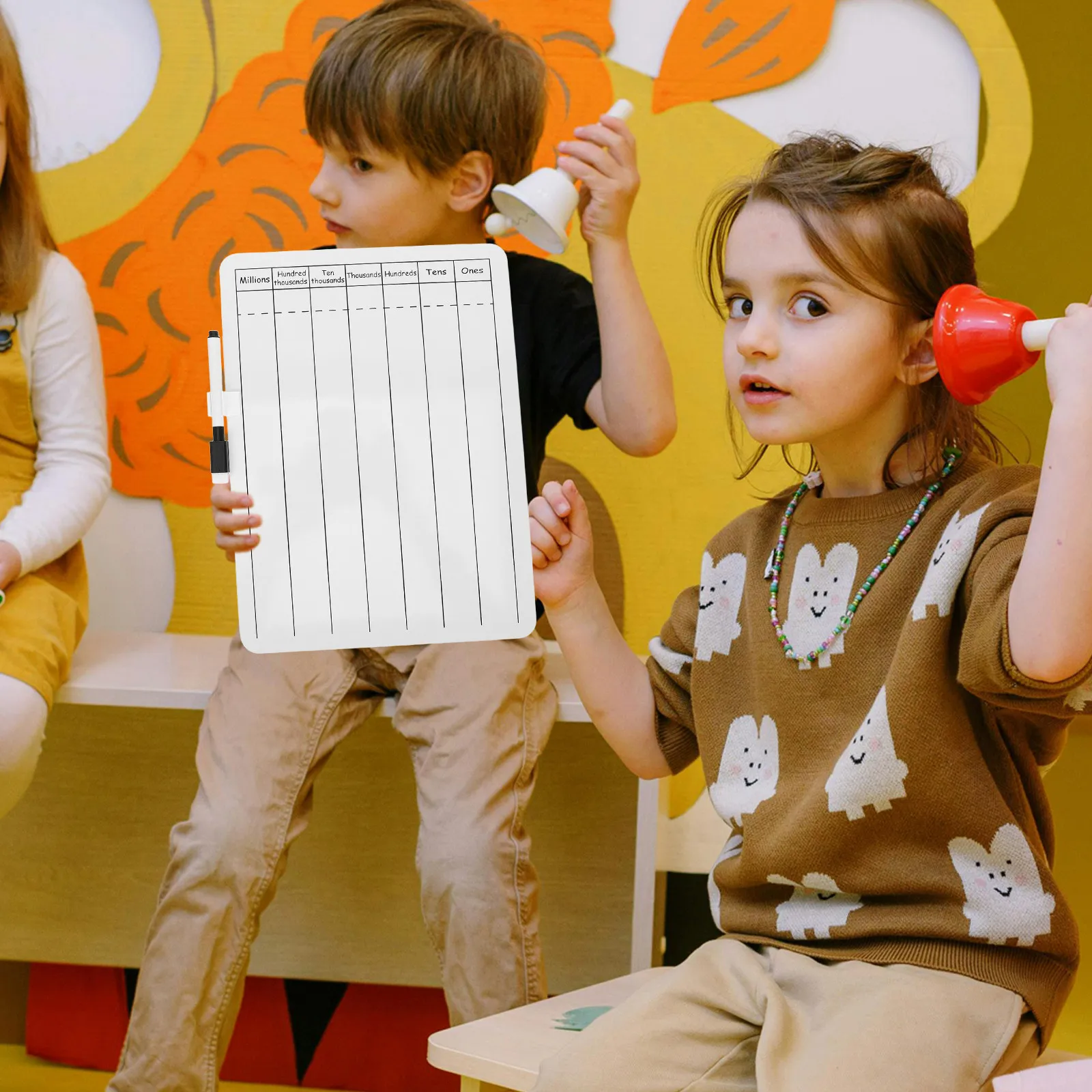 Double Sided Whiteboard Writing Board Magnetic Dry Erase Board Large Size for Office Home School Classroom Practice Writing Tool