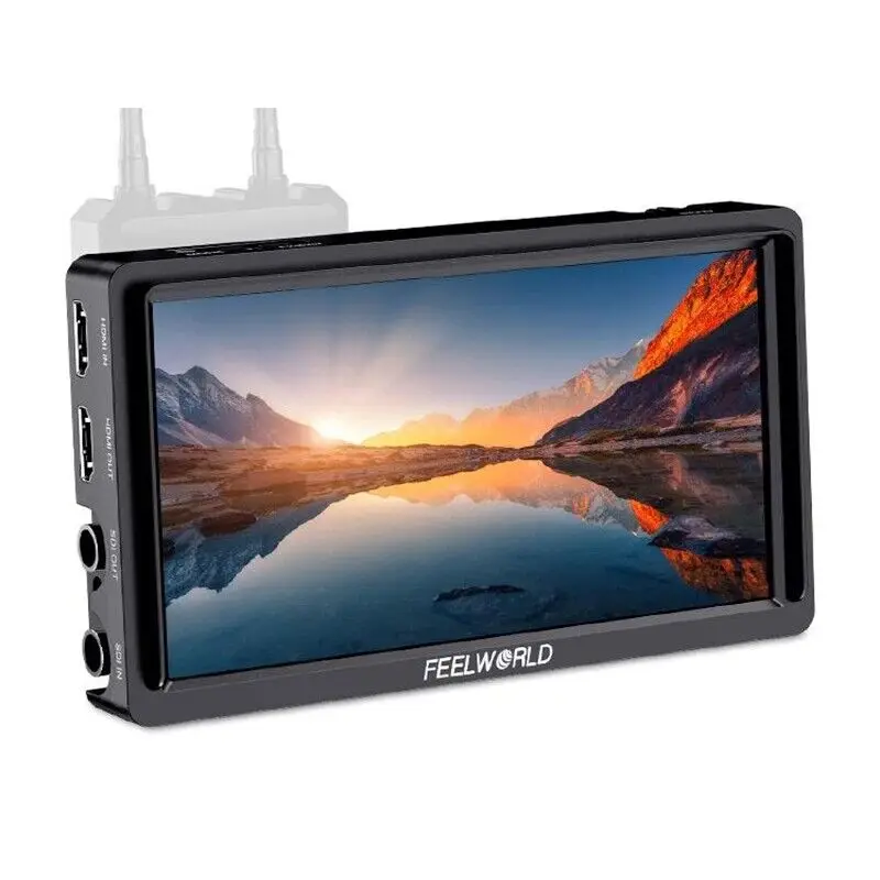 FEELWORLD FW568S 6 Inch Monitor 1920x1080 On-camera Filed Monitor 3G-SDI 4K HDMI Input OUtput F970 External Power