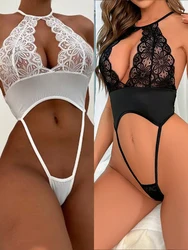 Hot Sexy See Through Lace Lingerie For Women Sex Clothes Erotic Bondage Belt Open Bra Plus Underwear Pure Solid Costumes Fetish