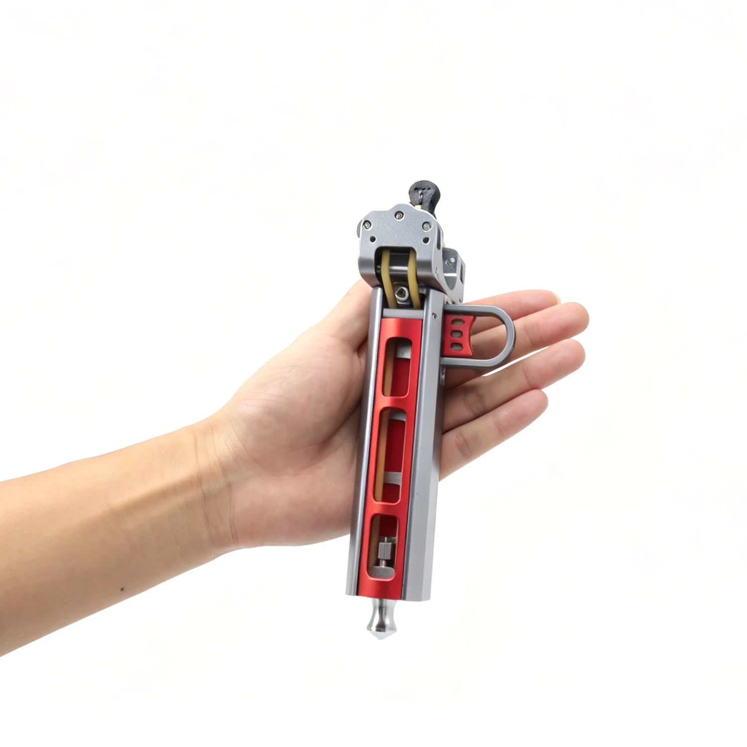 CNC Aluminum Alloy Repeating Slingshot 10-Round Magazine Side Lever Outdoor Target Practice Gear 4