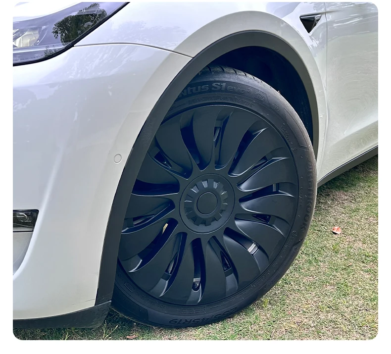 Design für Tesla Model Y (2020-2024) 19-Zoll Blade-Style Radkappen Vollständige Abdeckung Radzierblenden Auto-Ersatzteile (4 Stück) – Detail 14
