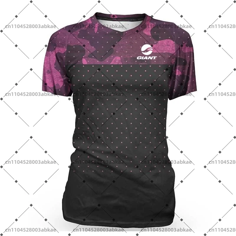 Women's Breathable Motocross Endurance Short-Sleeved Sweatshirt Fast Dry Downhill DH Bike Jersey for Outdoor image 5