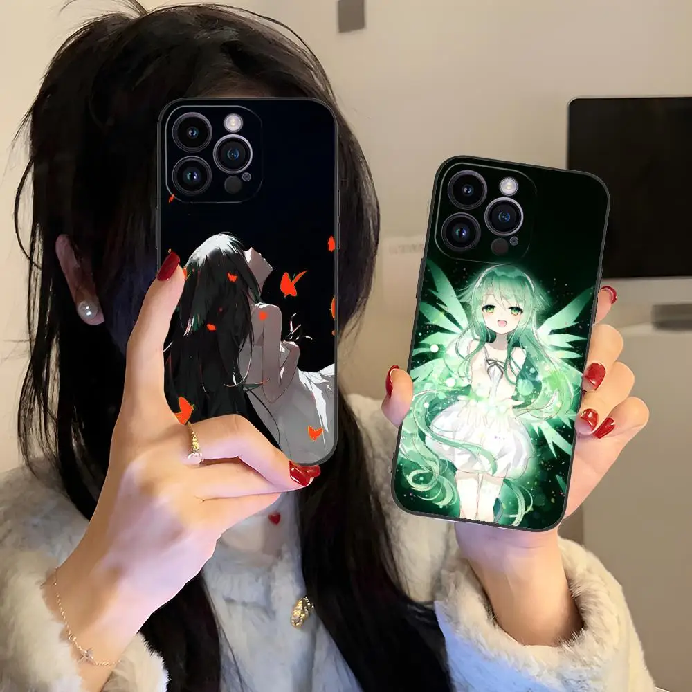 Saya no Uta حافظة هاتف محمول لهاتف آيفون 17 16 15 14 13 12 11 X XR XS 8 7 Pro Max Plus غطاء ملون صغير غطاء فاخر جميل