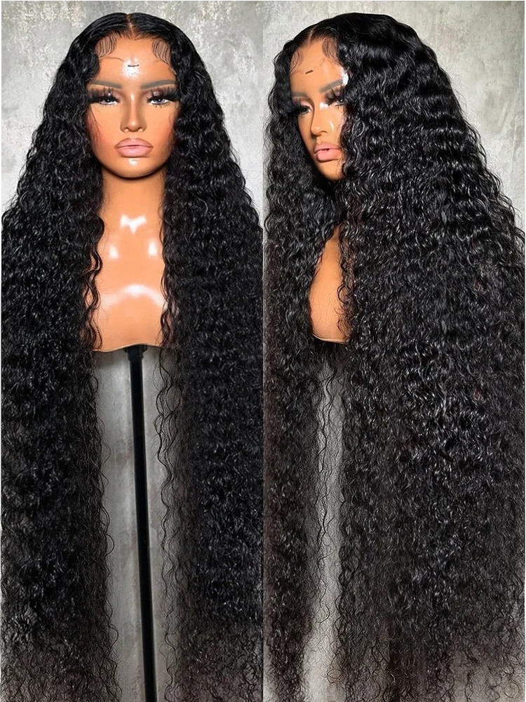 30 40 Inch Deep Wave 13x4 Human Hair HD Lace Frontal Wigs Water Curly 13x6 Transparent Lace Front Loose 5x5 Glueless Closure Wig