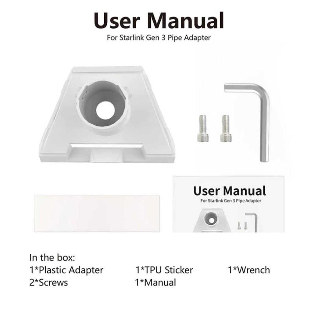 Forte e adaptador compatibilidade por satélite 3 suporte 3 adaptador satélite branco adaptador fácil
